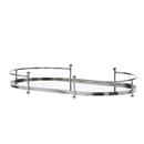 Bandeja Oval em Metal Espelhada 34cm