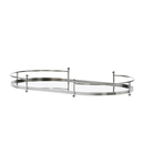 Bandeja Oval em Metal Espelhada 41cm