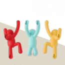 Buddy Conjunto Cabideiro Gancho de Parede Azul Amarelo e Vermelho - 3 Peças