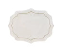 Conjunto de Jogo Americano Algodao Bordado Branco e Bege 47x37cm - 2 Peças