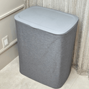 Cesto de Roupas Duplo Premium Cinza 90 Litros