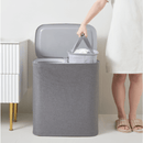 Cesto de Roupas Duplo Premium Cinza 90 Litros