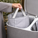 Cesto de Roupas Duplo Premium Cinza 90 Litros