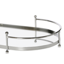 Bandeja Oval em Metal Espelhada 34cm