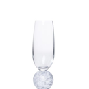 Jogo 2 Taças Base Esfera para Champanhe Vidro e Marmore Branco 210ml