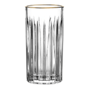 Jogo 6 Copos Altos Soho em Cristal com Fio de Ouro 350ml