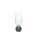 Jogo 2 Taças Base Esfera para Champanhe Cristal e Marmore Verde 210ml