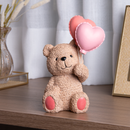 Figura Decorativa Urso com Balões Teddy Charm em Resina 20cm