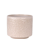 Vaso Cachepot com Base Cerâmica Bege 23cm