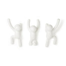 Buddy Conjunto Cabideiro Gancho de Parede Branco - 3 Peças
