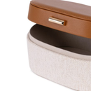 Caixa Decorativa em MDF e PU Marrom e Bege 66cm