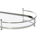Bandeja Oval em Metal Espelhada 41cm