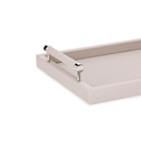 Bandeja Retangular em MDF e PU Cinza P 46cm