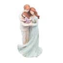 Figura Decorativa de Familia em Resina 25cm