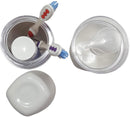 Jogo De Banheiro  Porta Escova e Porta Sabonete Liquido Tule Branco