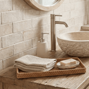Porta Sabonete Liquido Classic em Cimento Creme 19cm