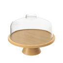 Boleira em Bambu Pedestal com Tampa de Plástico Brisa 26,5cm