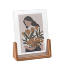 Porta Retrato com Base de Madeira 10x15