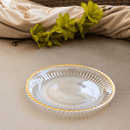 Prato de Sobremesa Imperatriz em Cristal Fio de Ouro 20cm
