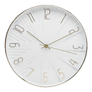Relógio de Parede Plástico Modern Branco 30,5cm