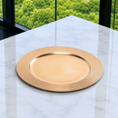 Sousplat Redondo Plástico Dourado 33cm