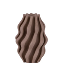 Vaso Estilo Ondulado Polirresina Marrom 24,7cm