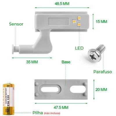 Luminária de Armário - LEDlight® - 05 Unidades - Loja Continente