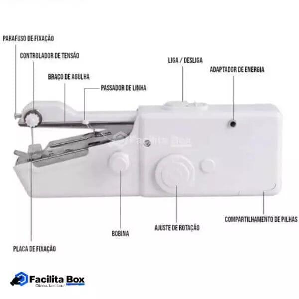 Mini máquina de costura elétrica portátil sem fio  - Mini Seam - Loja Continente