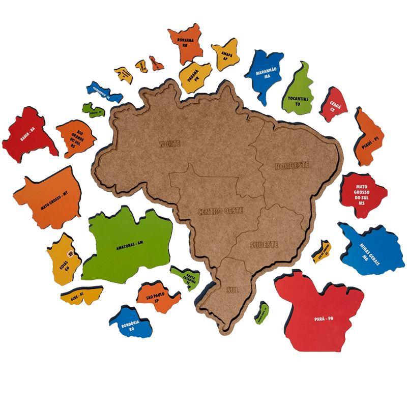 Mapa Quebra-Cabeça Educativo - Descomplica Brasil™ - Loja Continente
